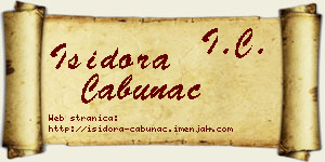 Isidora Cabunac vizit kartica